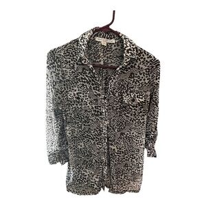 French Laundry Animal Print Blouse